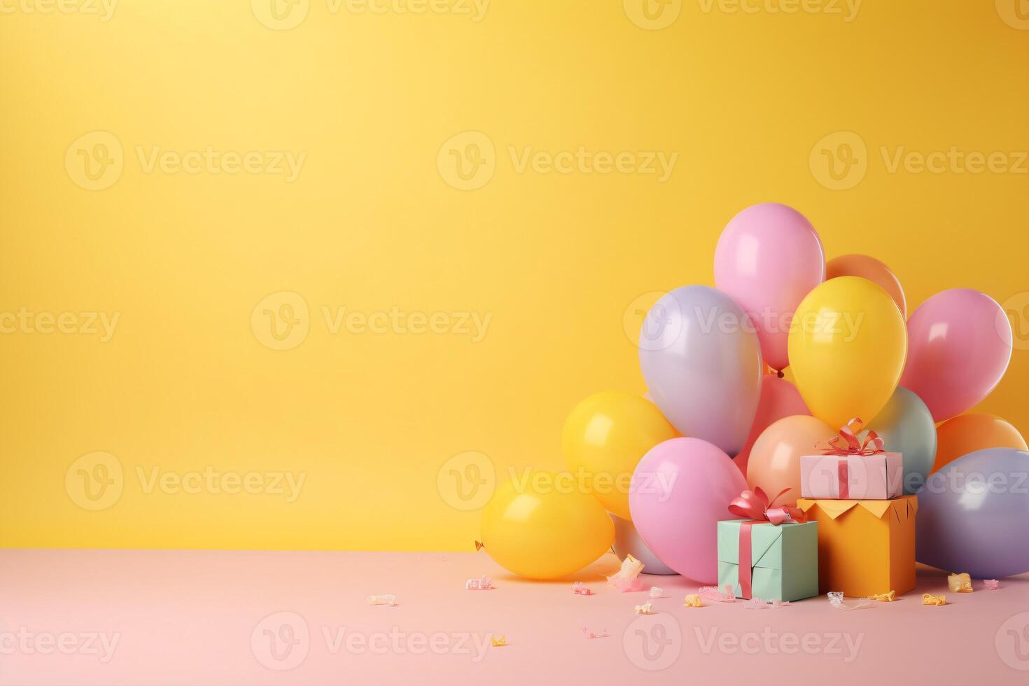 Happy birthday background with copy space photo