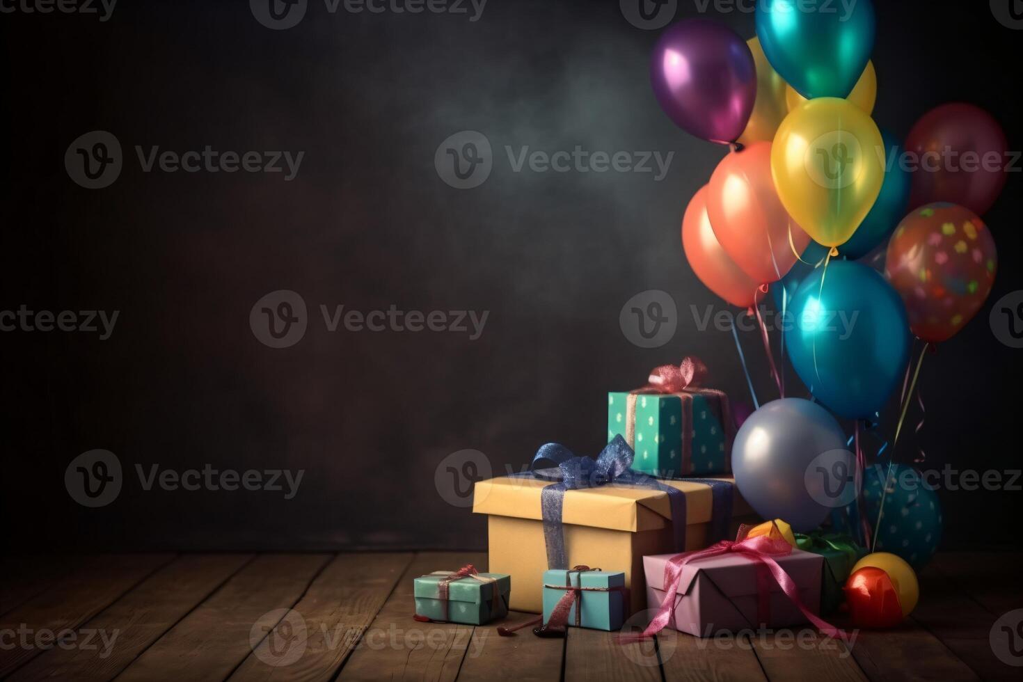 contento cumpleaños antecedentes con Copiar espacio ai generativo foto