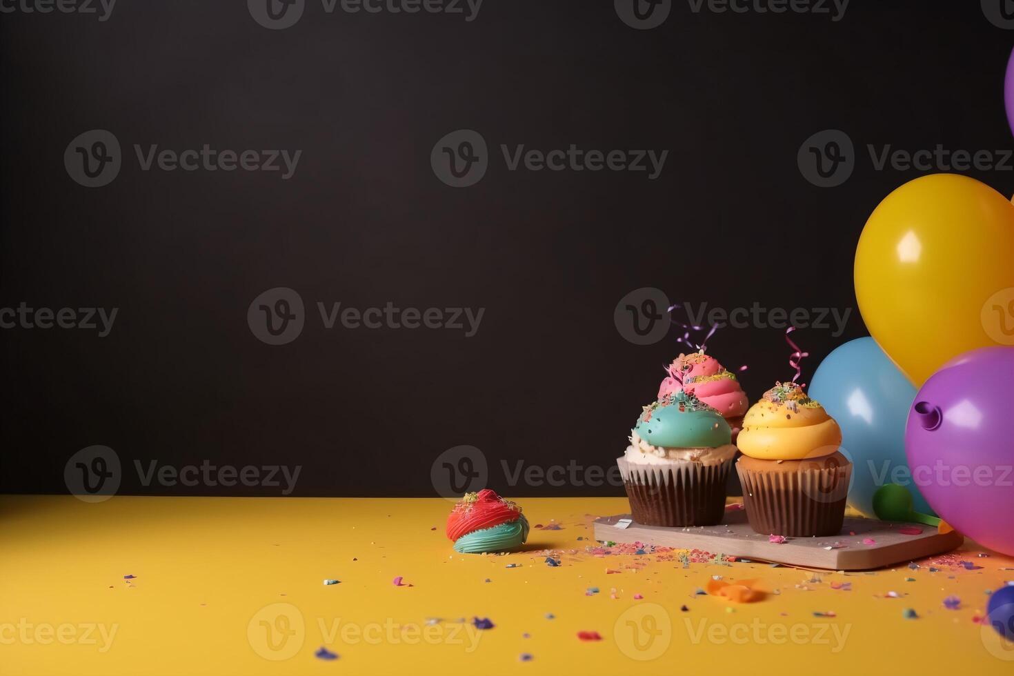Happy birthday background with copy space photo