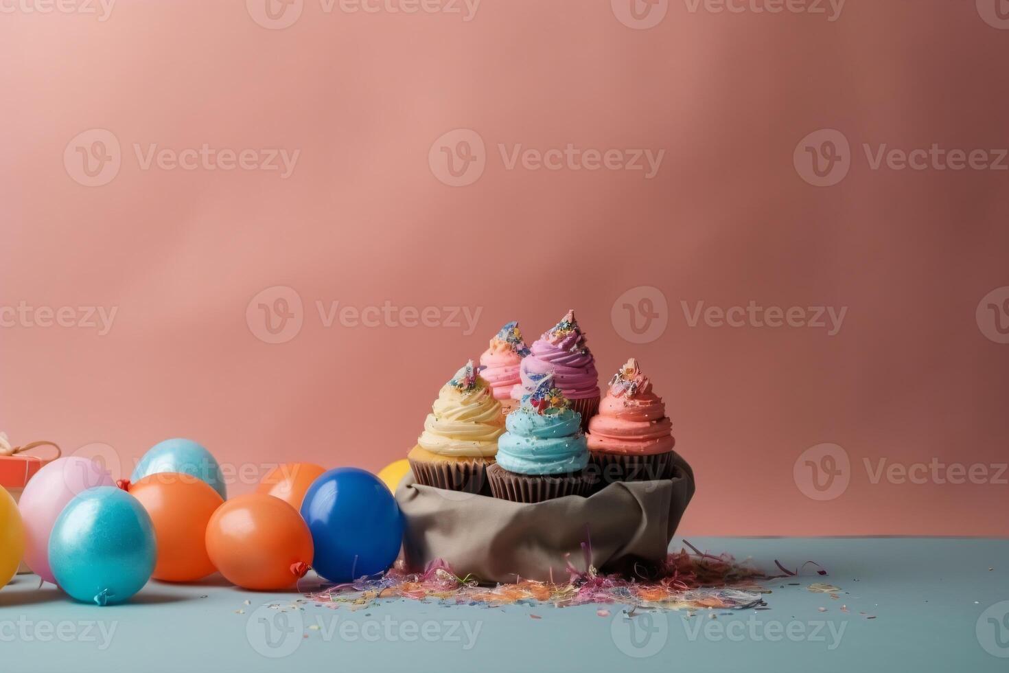 Happy birthday background with copy space photo