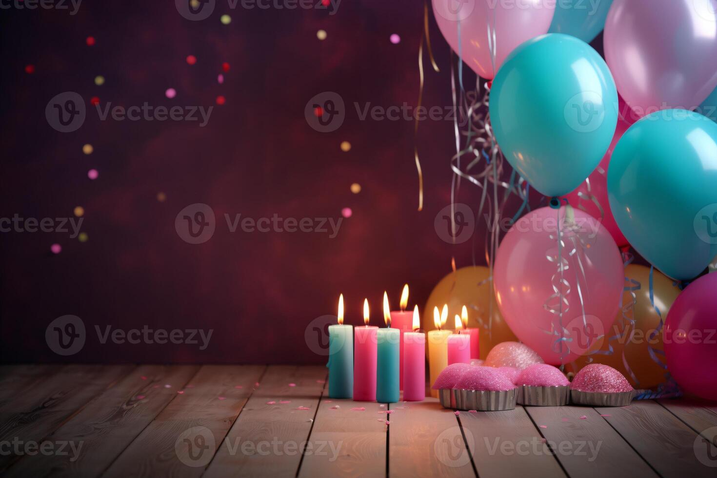 Happy birthday background with copy space photo