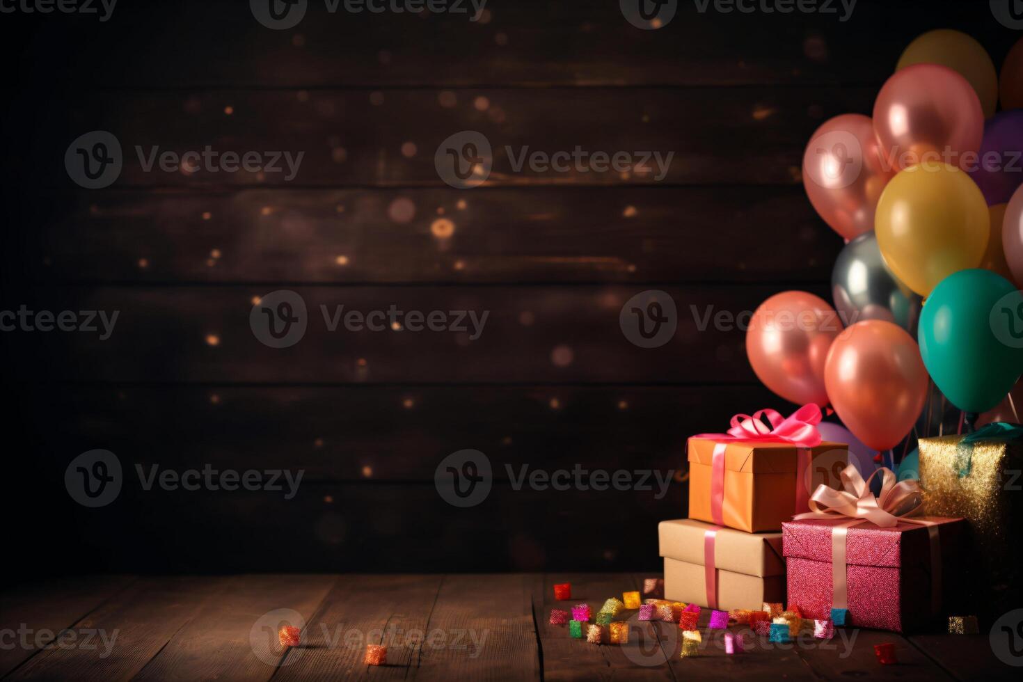 Happy birthday background with copy space photo
