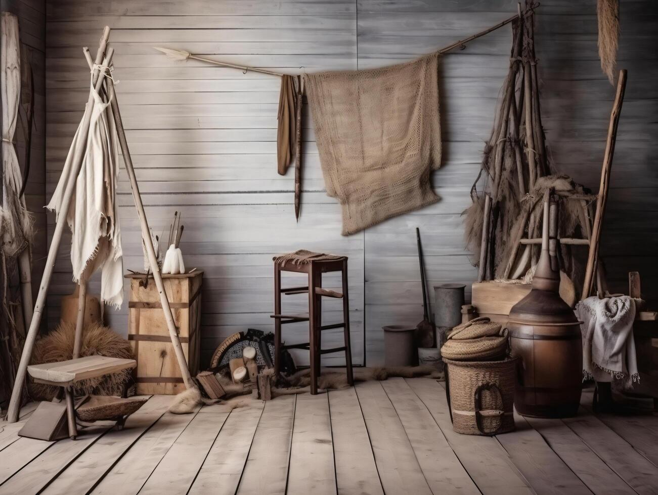 comercial minimalistic boho composition with copy space photo