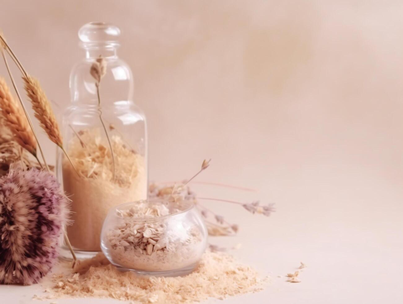comercial minimalistic boho composition with copy space photo