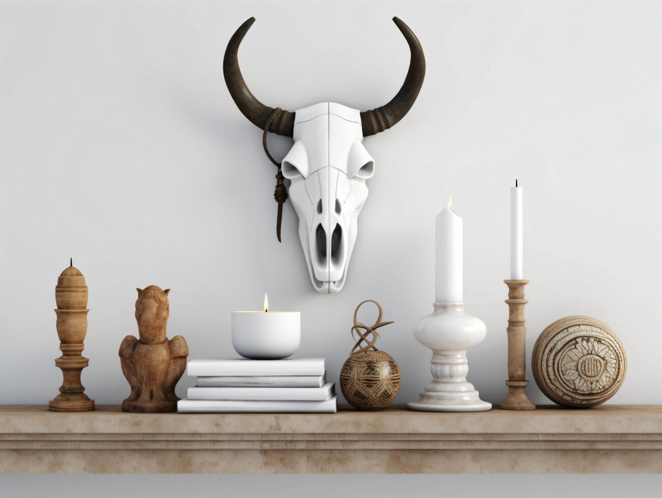 comercial minimalistic boho composition with copy space photo