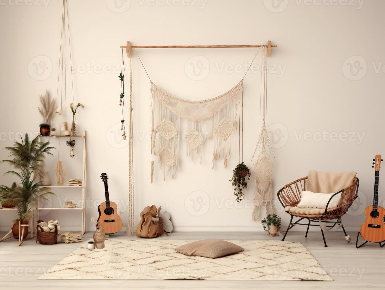 comercial minimalistic boho composition with copy space photo