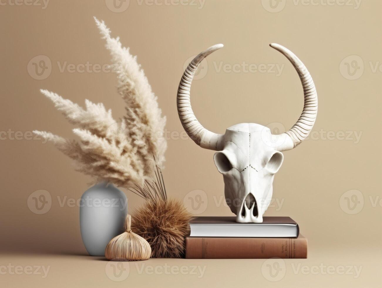 comercial minimalistic boho composition with copy space photo