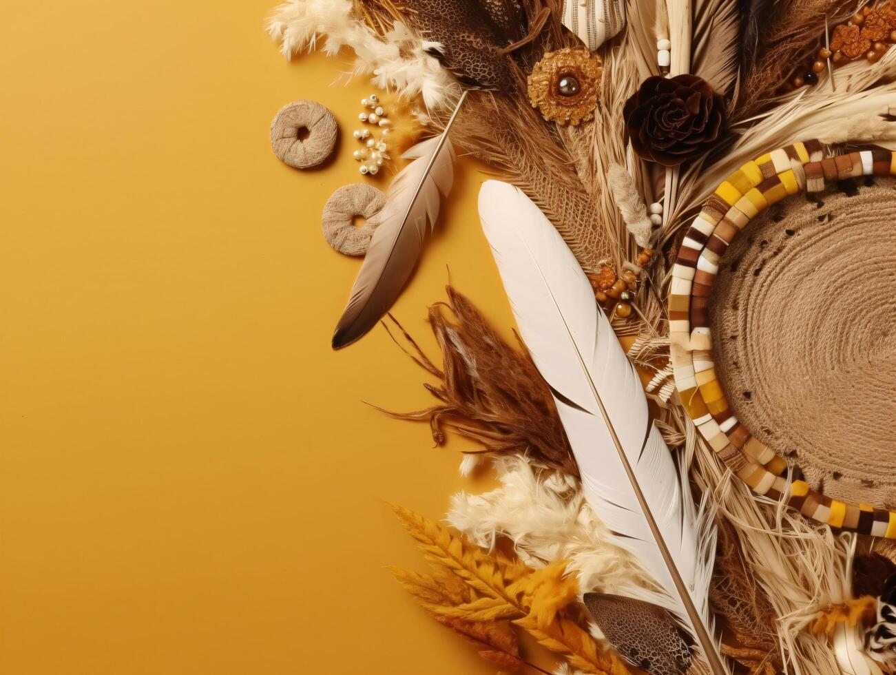 comercial minimalistic boho composition with copy space photo