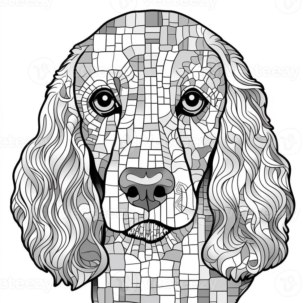 Stained Glass Dog Coloring pages photo