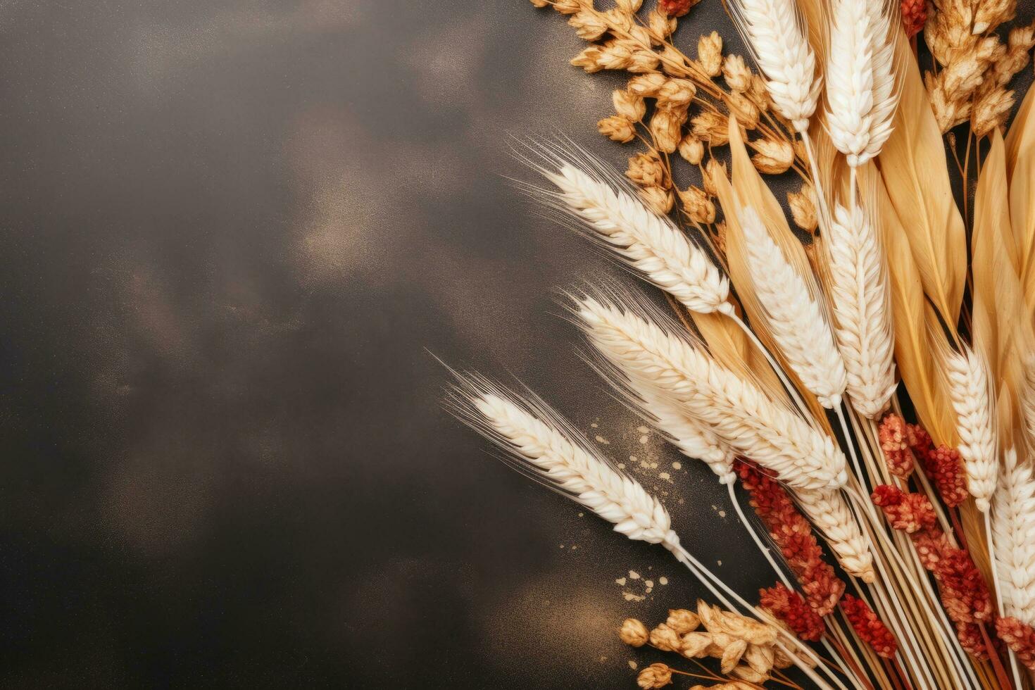 autumn composition with copy space AI Generative photo