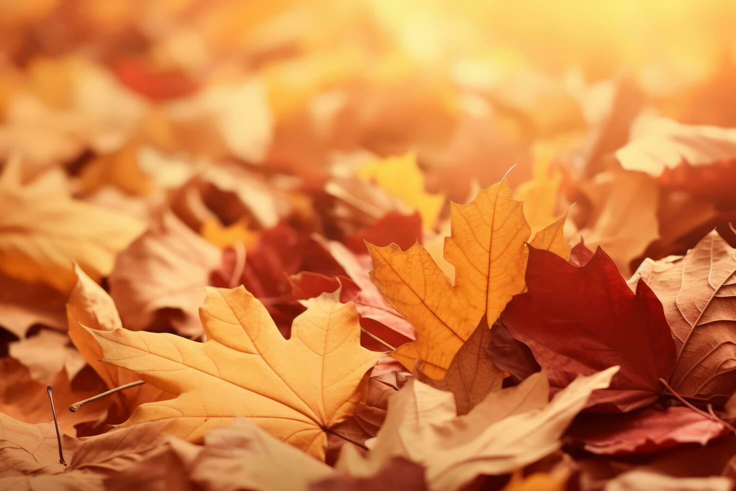 autumn composition with copy space AI Generative photo