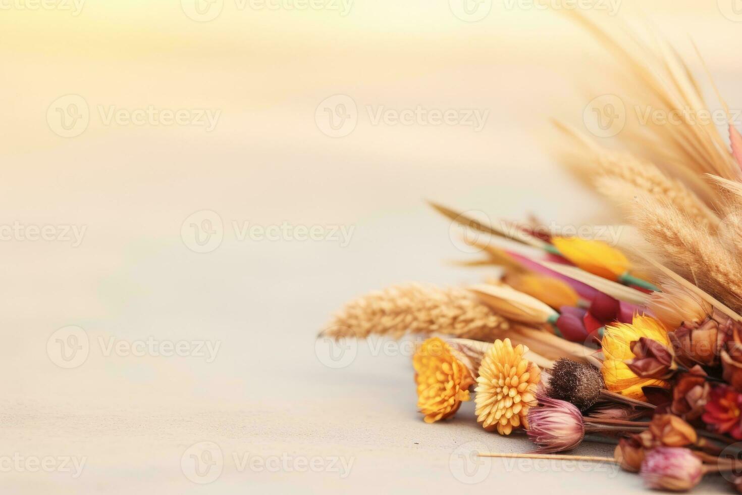 autumn composition with copy space AI Generative photo