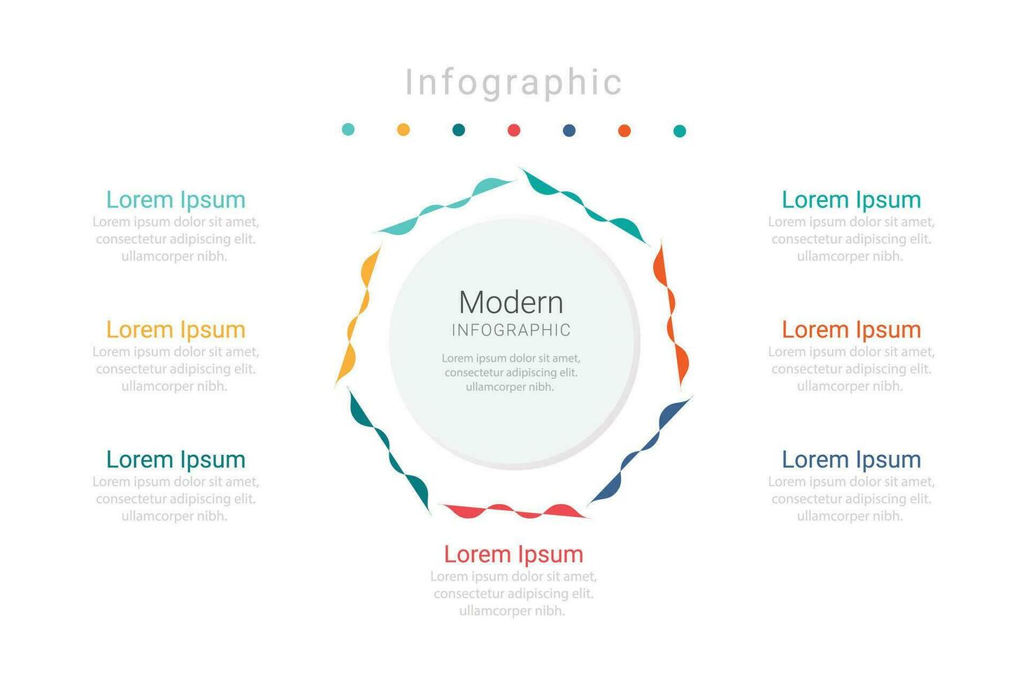 Vector infographic design template with 7 level or steps or options