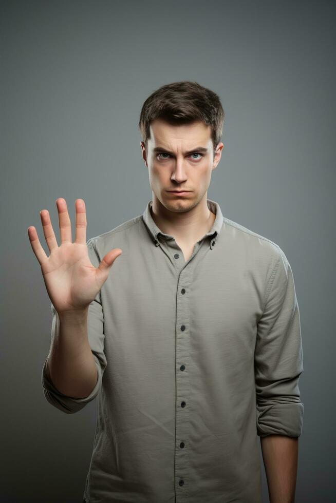 handsome asian man emotional dynamic pose AI Generative photo