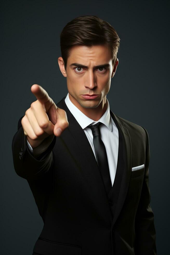 handsome asian man emotional dynamic pose AI Generative photo