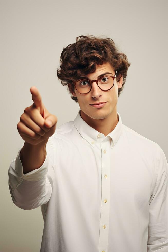 handsome asian man emotional dynamic pose AI Generative photo