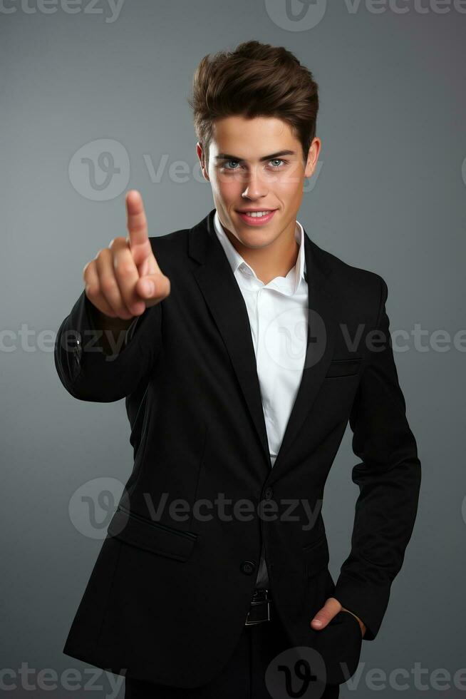 handsome asian man emotional dynamic pose AI Generative photo