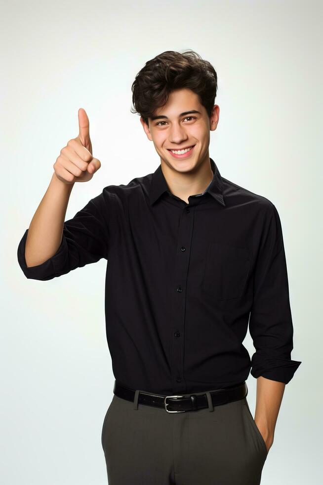 handsome asian man emotional dynamic pose AI Generative photo