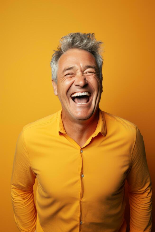 handsome man emotional dynamic pose AI Generative photo