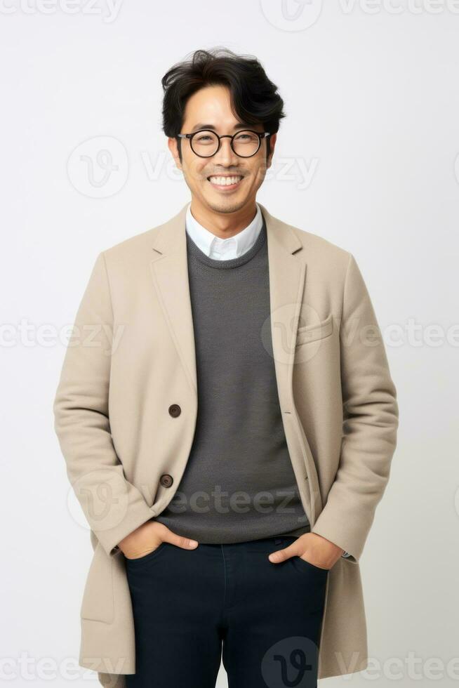 handsome asian man emotional dynamic pose AI Generative photo