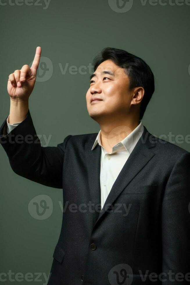 handsome asian man emotional dynamic pose AI Generative photo