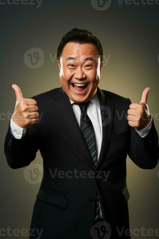 handsome asian man emotional dynamic pose AI Generative photo