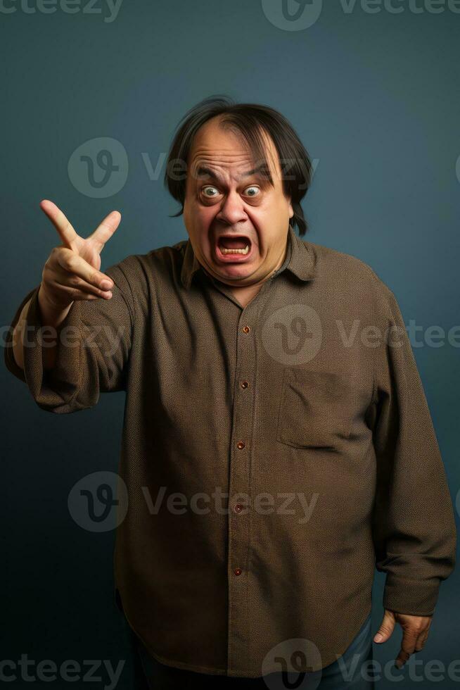 handsome asian man emotional dynamic pose AI Generative photo