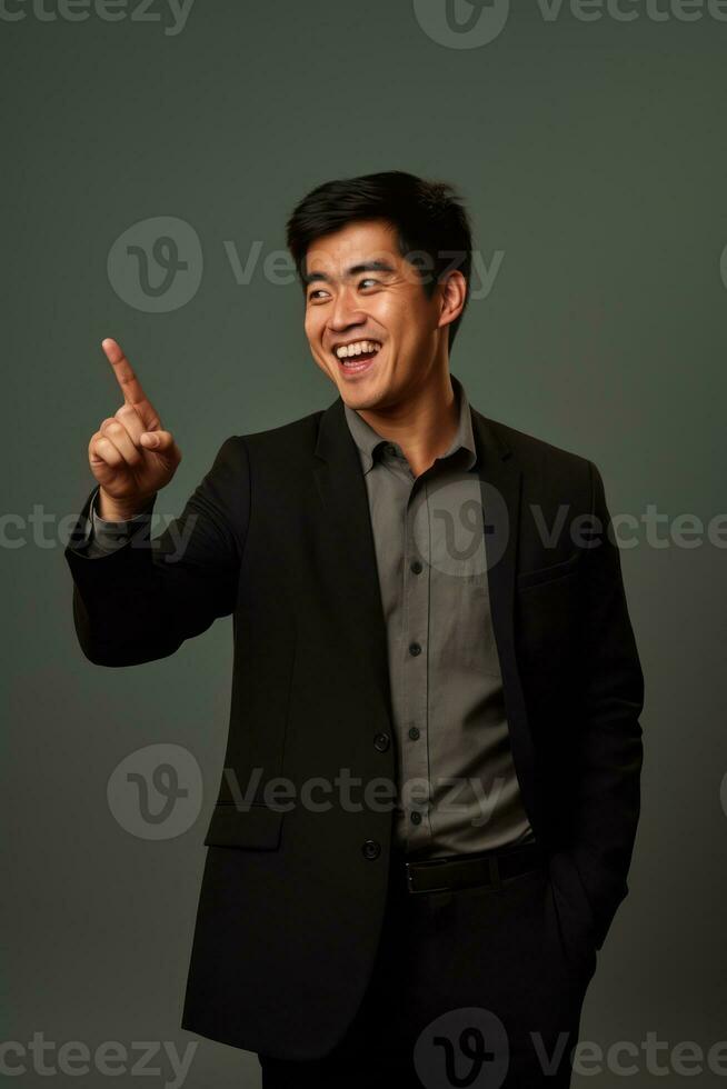 handsome asian man emotional dynamic pose AI Generative photo