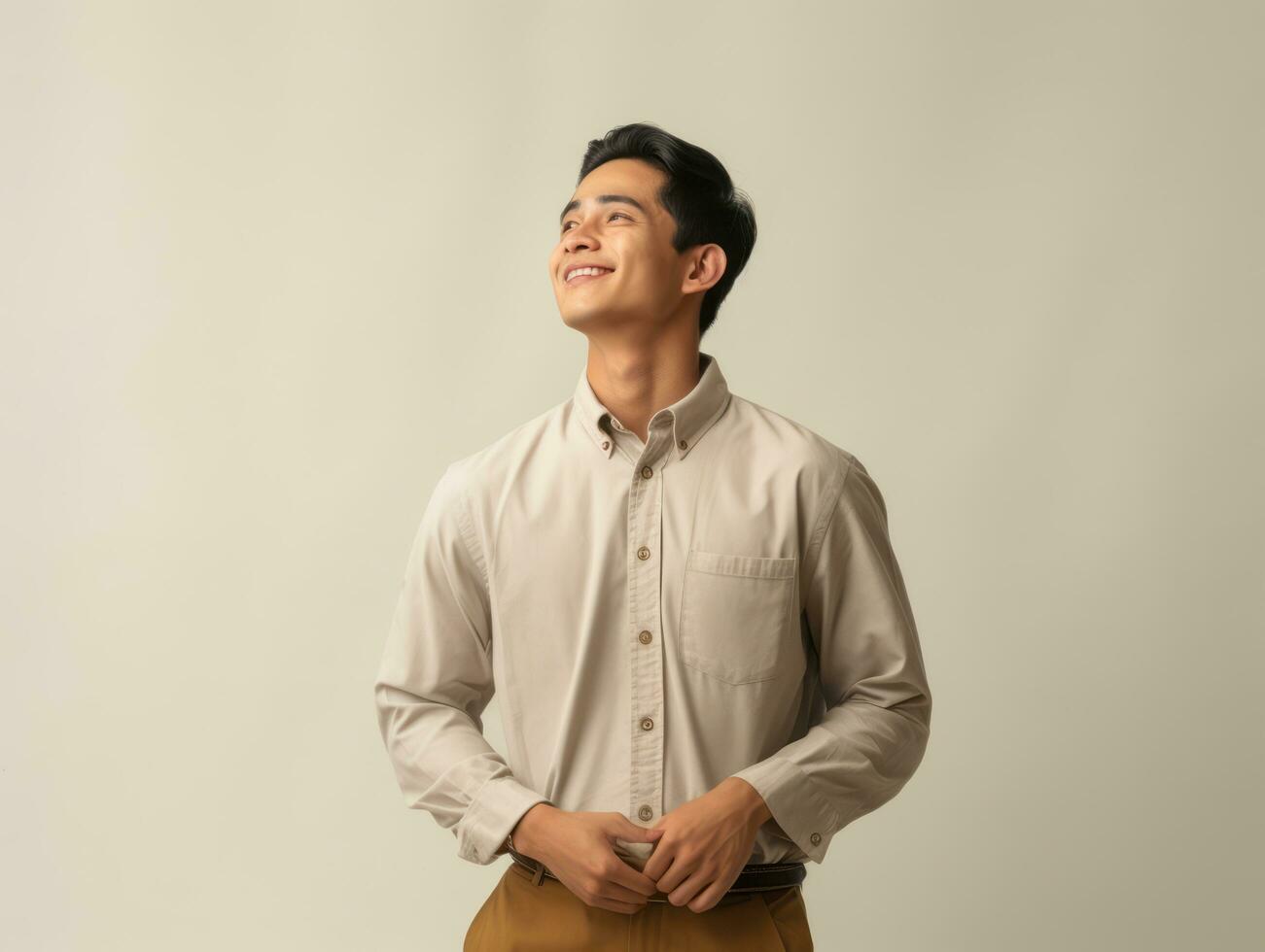 asian man emotional dynamic gestures AI Generative photo