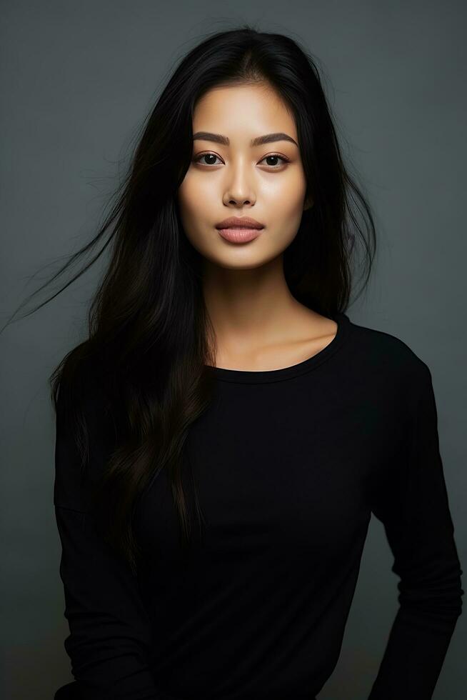 asian woman emotional dynamic gestures AI Generative photo