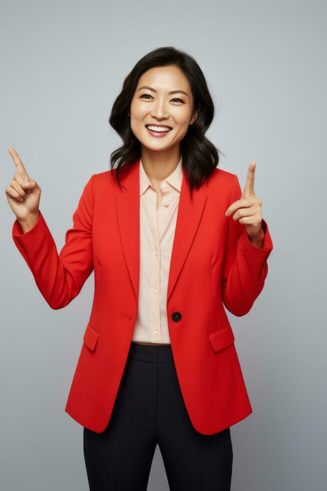 asian woman emotional dynamic gestures AI Generative photo