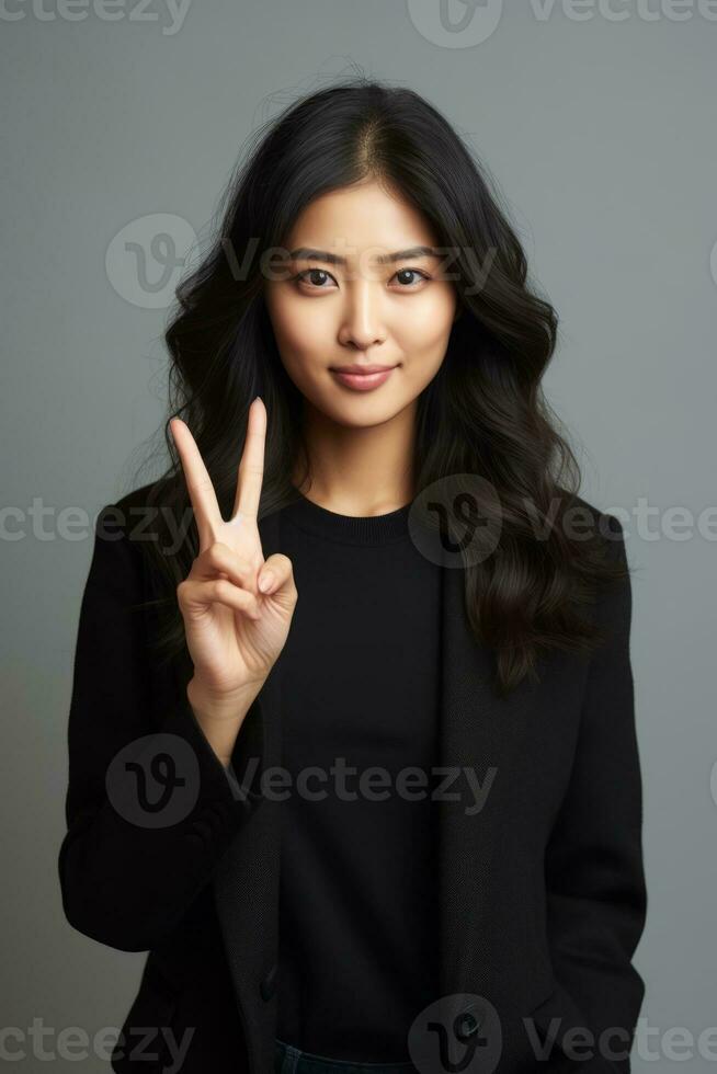 asian woman emotional dynamic gestures AI Generative photo