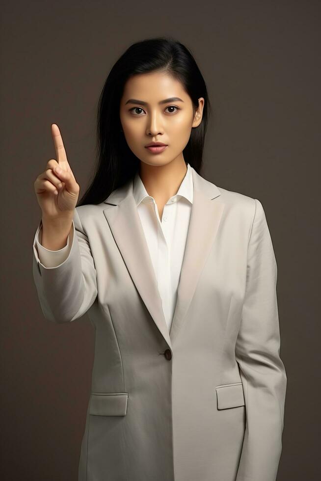 asian woman emotional dynamic gestures AI Generative photo