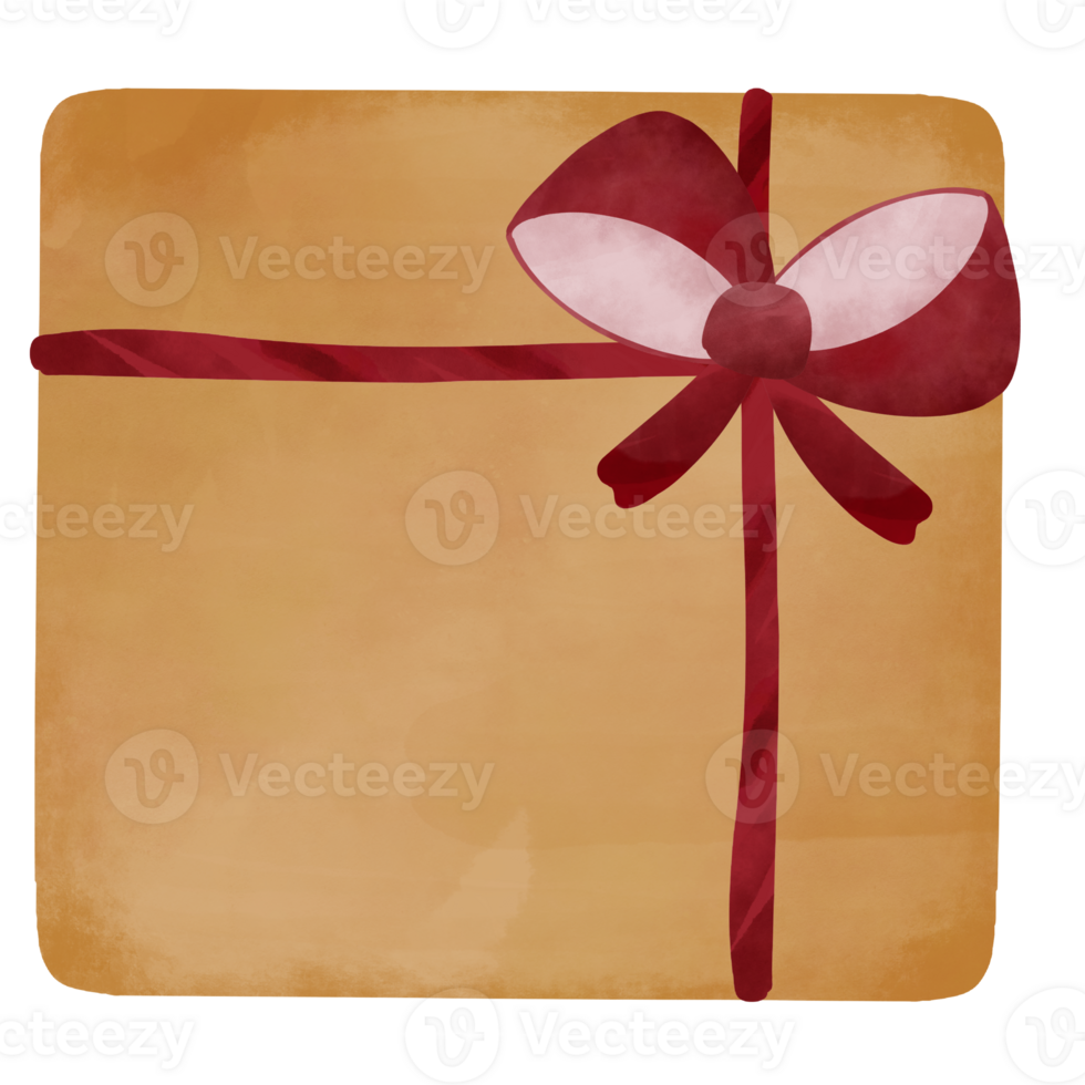 Adorable Watercolor Gift Box png