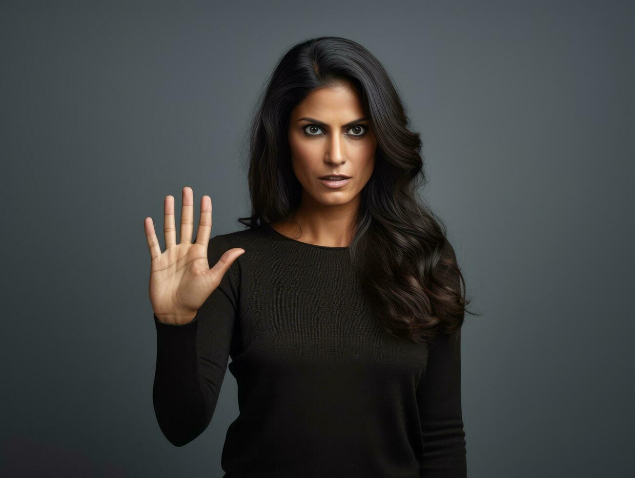 emotional dynamic pose 30 year old woman AI Generative photo