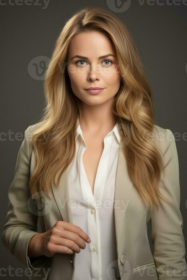 emotional dynamic pose 30 year old woman AI Generative photo