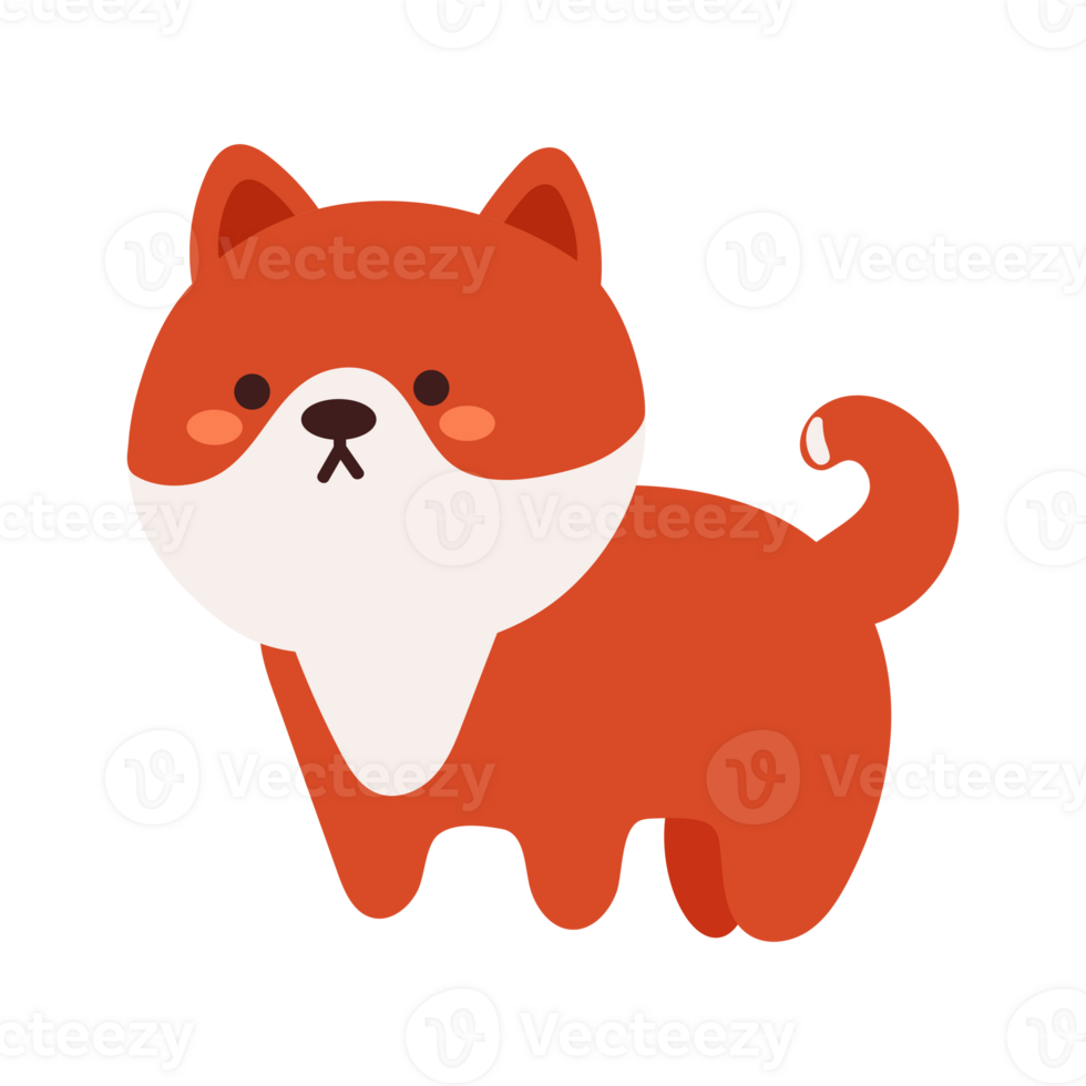 cartoon puppy. cute animal drawing for icon, sticker png