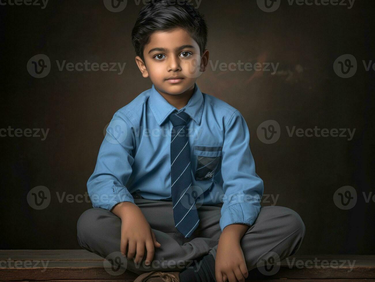 foto de emocional dinámica actitud indio niño en colegio ai generativo