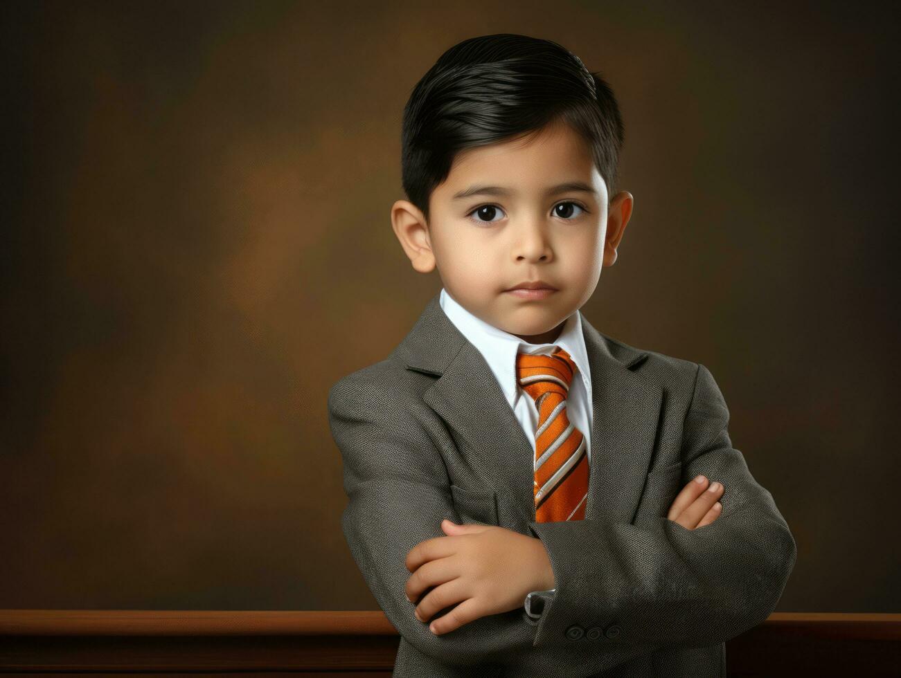 photo of emotional dynamic pose Mexican kid in school AI Generative