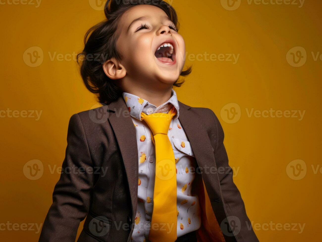 photo of emotional dynamic pose Mexican kid in school AI Generative