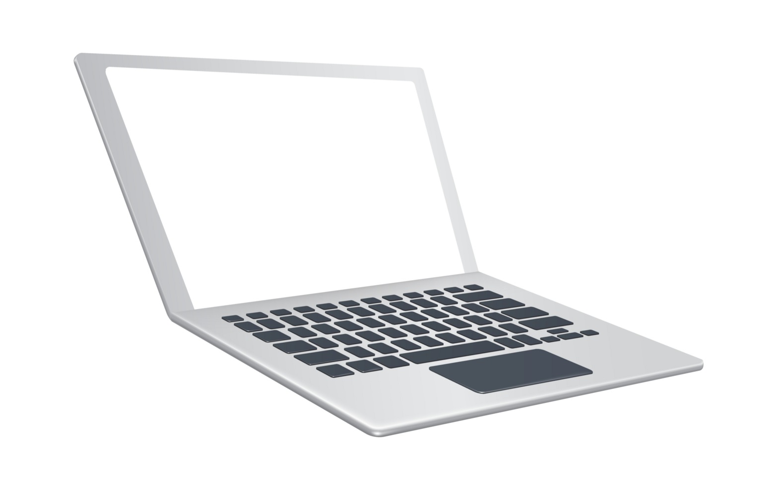 Laptop computer or notebook computer transparent screen png