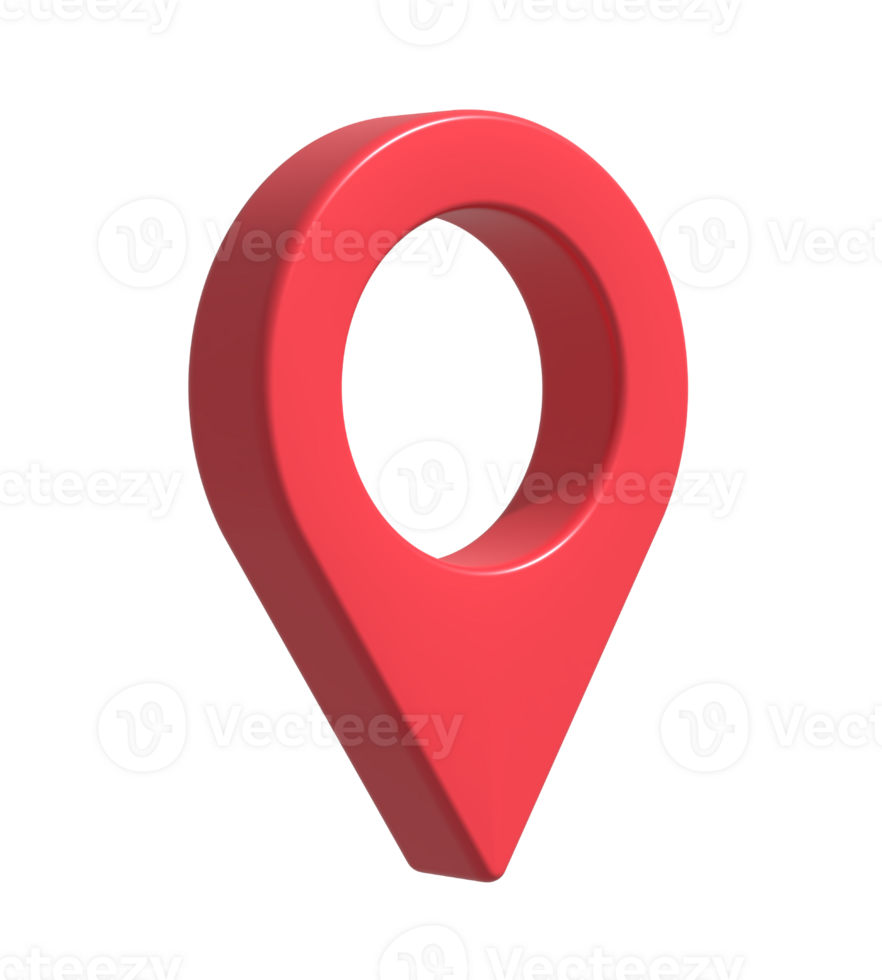 red pin location side view on transparent background 26900628 PNG