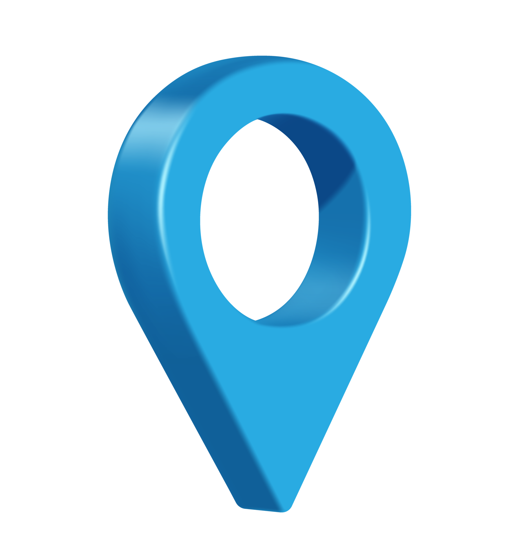 Blue Pin Location Side View On Transparent Background 26900634 Png