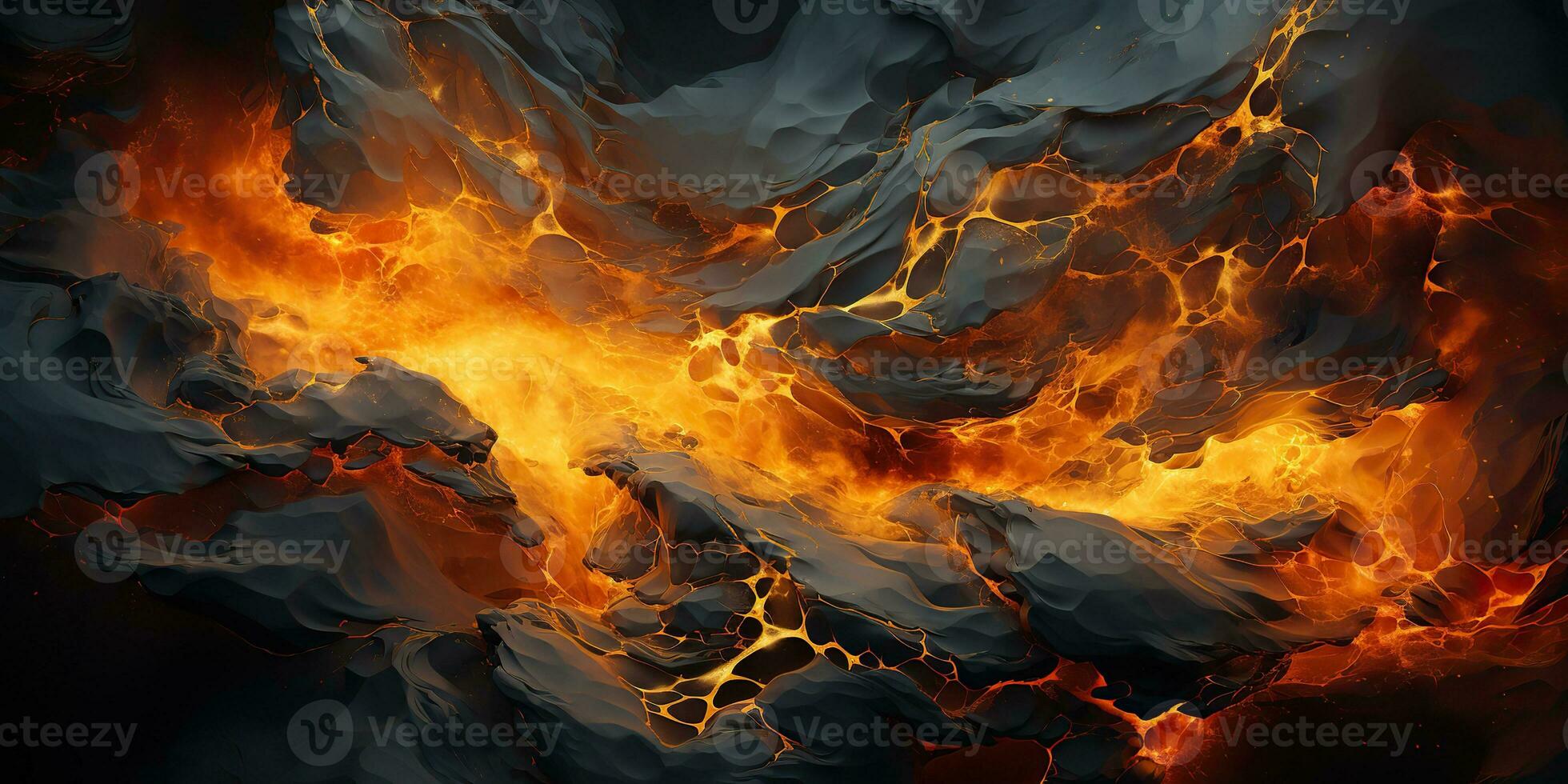 AI Generated. AI Generative. Gold lava abstract marble background art decoration. Graphic Art photo