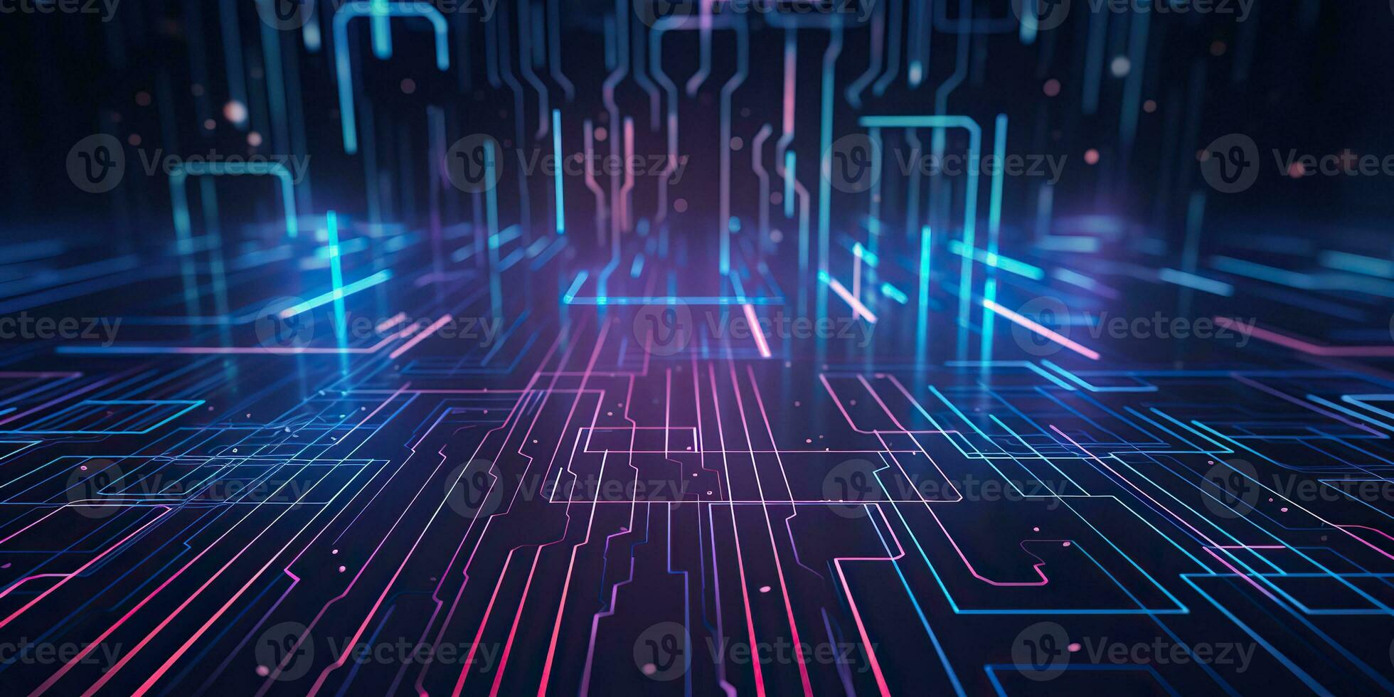 AI Generated. AI Generative. Bluew data network science pragramming future cyber background pattern texture. Graphic Art photo