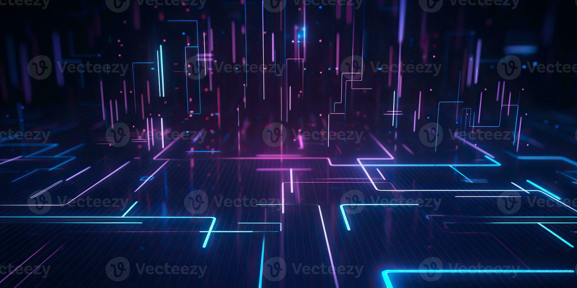 AI Generated. AI Generative. Bluew data network science pragramming future cyber background pattern texture. Graphic Art photo