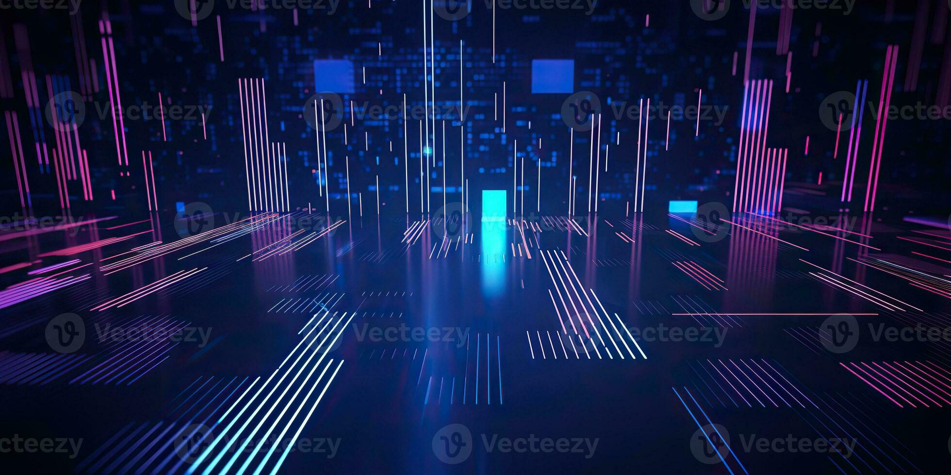 AI Generated. AI Generative. Bluew data network science pragramming future cyber background pattern texture. Graphic Art photo