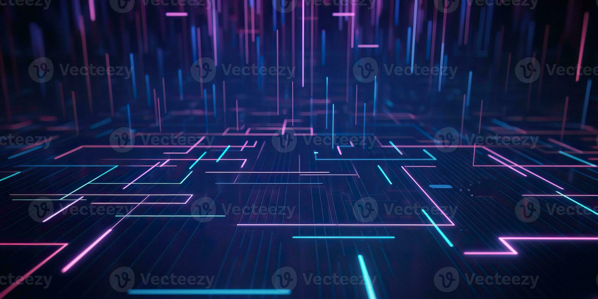 AI Generated. AI Generative. Bluew data network science pragramming future cyber background pattern texture. Graphic Art photo