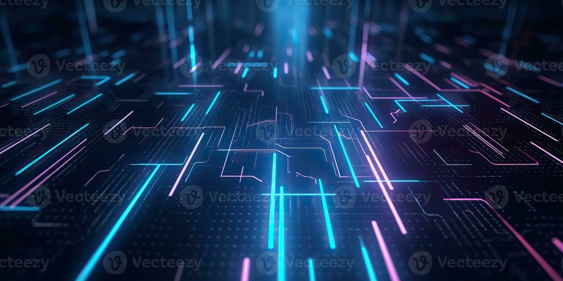 AI Generated. AI Generative. Bluew data network science pragramming future cyber background pattern texture. Graphic Art photo