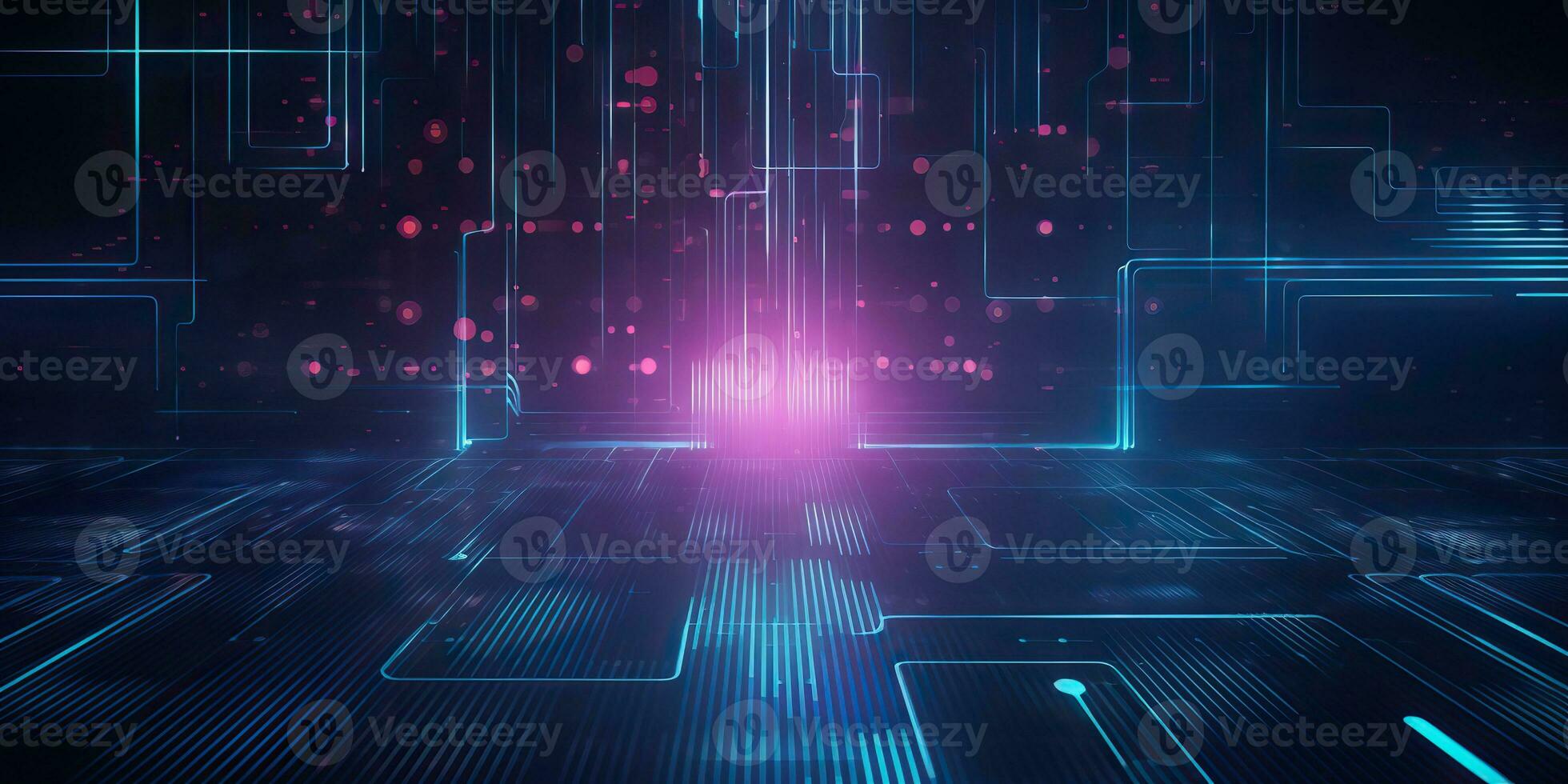 AI Generated. AI Generative. Bluew data network science pragramming future cyber background pattern texture. Graphic Art photo